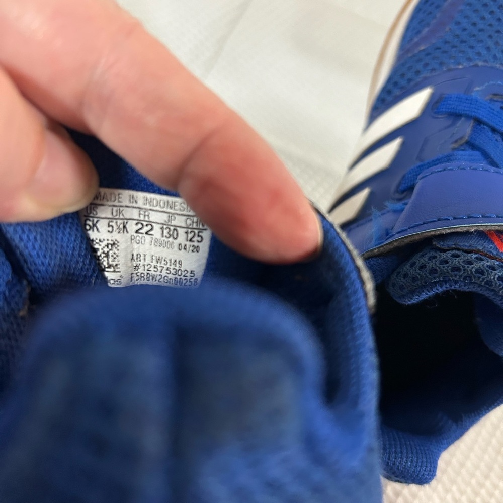 Adidas toddler blue sneakers - Picture 2 of 8